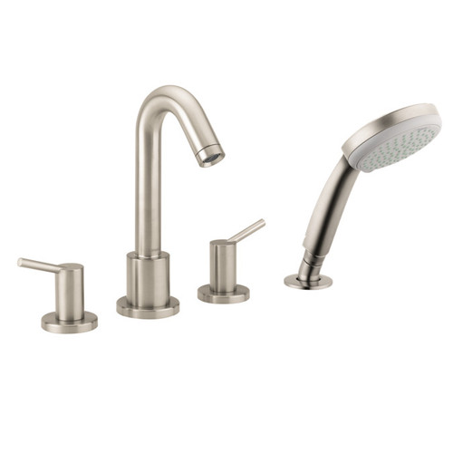Talis S 4-Hole Roman Tub Set Trim with 1.8 GPM Handshower, In Brushed Nickel
