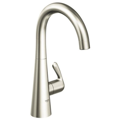 Zedra Pillar Tap in Super Steel