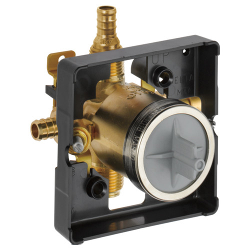 4" MultiChoice Universal Shower Rough-In Valve Body with Prefab Pex Crimp with Stops