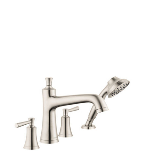 Hansgrohe 04777820 Joleena 4-Hole Roman Tub Set Trim with 1.75 GPM Handshower in Brushed Nickel Hansgrohe 04777820 Joleena 4-Hole Roman Tub Set Trim with 1.75 GPM Handshower in Brushed Nickel