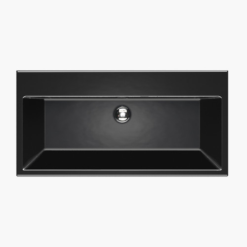 100 Series 39.37-in W x 19.69-in L Sink Black