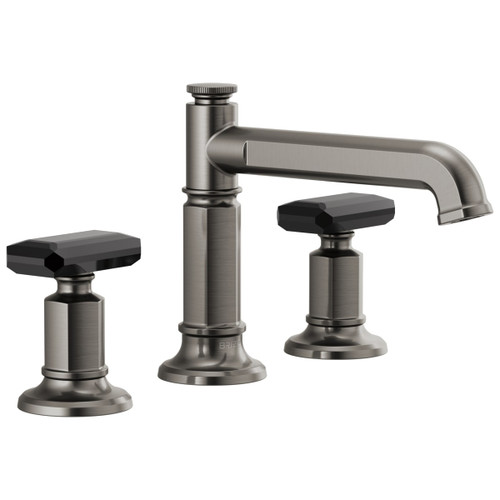 1.5 GPM Widespread Lavatory Faucet with Column Spout and without Handles in Luxe Steel Finish