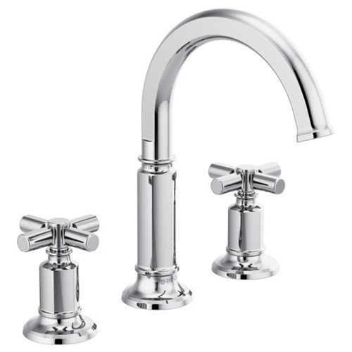 1.5 GPM Widespread Lavatory Faucet with Arc Spout and without Handles in Polished Chrome Finish