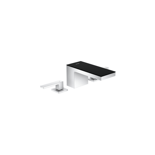 Widespread Faucet 70 in Chrome/Black Glass
