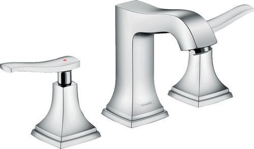 Hansgrohe 31333001 Widespread Faucet 110 with Lever Handles and Pop-Up Drain in Chrome Hansgrohe 31333001 Widespread Faucet 110 with Lever Handles and Pop-Up Drain in Chrome