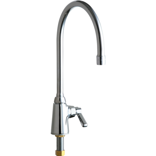 350-GN8AE35ABCP Deck-Mounted Single Hole Manual Ecast Sink Faucet with Lever Handle in Polished Chrome