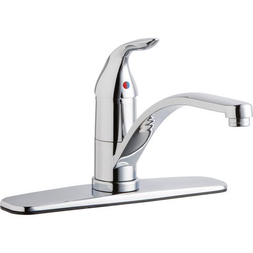 Chicago Faucets 431-ABCP 1.5 GPM 8" Fixed Centers Single Lever Hot and Cold Water Mixing Sink Faucet in Polished Chrome Chicago Faucets 431-ABCP 1.5 GPM 8" Fixed Centers Single Lever Hot and Cold Water Mixing Sink Faucet in Polished Chrome