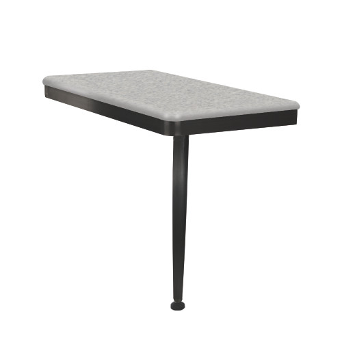 SSSL2412R-MB27 24in x 12in Right-Hand Shower Seat with PVD Coated Matte Black Frame and Leg