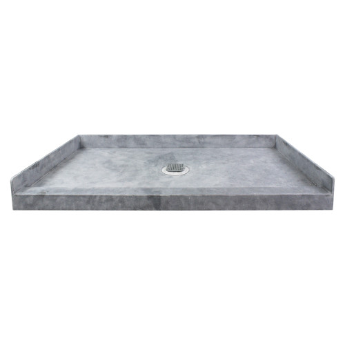 Ready to Tile 60-in Long x 30-in Wide Shower Base with Center Drain in Dark Grey Ready to Tile 60-in Long x 30-in Wide Shower Base with Center Drain in Dark Grey