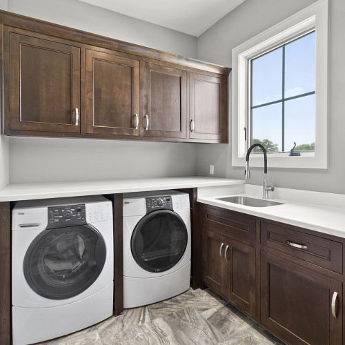 Kitchen/Laundry Faucet with Dual Spray, Flex Neck, 1.8 GPM, and Garden Hose Adapter in Black Kitchen/Laundry Faucet with Dual Spray, Flex Neck, 1.8 GPM, and Garden Hose Adapter in Black