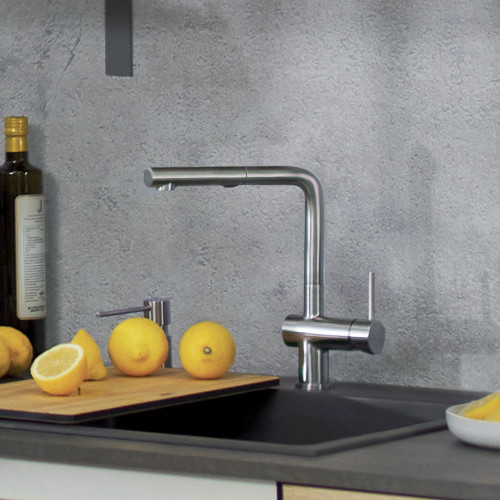 Blanco 526366 Linus Single-Lever Pull-Out Kitchen Faucet with 1.5 GPM in Stainless Blanco 526366 Linus Single-Lever Pull-Out Kitchen Faucet with 1.5 GPM in Stainless