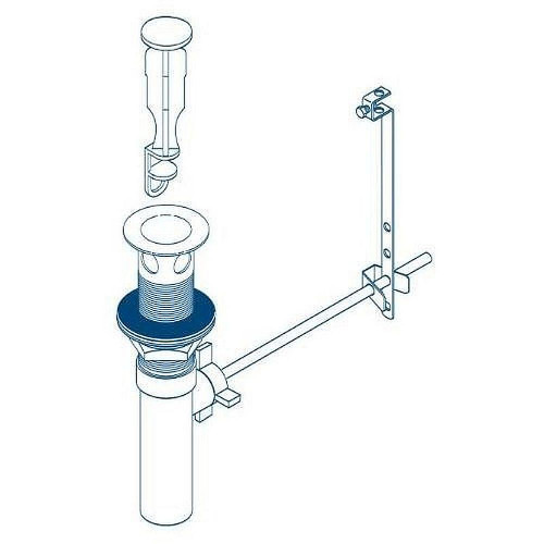 Drain Assembly - Metal Pop-Up in Polished Chrome