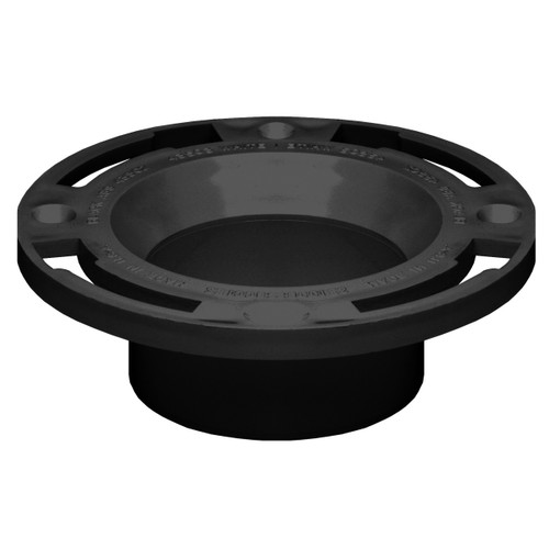 Oatey 3" or 4" ABS long pattern closet flange w/plastic ring w/o test cap Oatey 3" or 4" ABS long pattern closet flange w/plastic ring w/o test cap