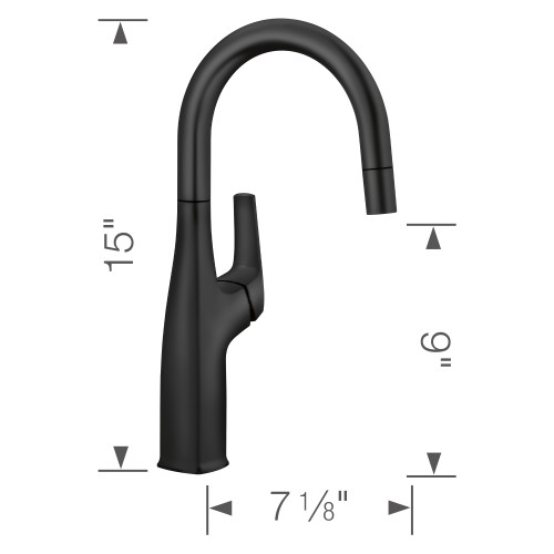 443021 Rivana Bar Faucet 1.5 GPM in Matte Black