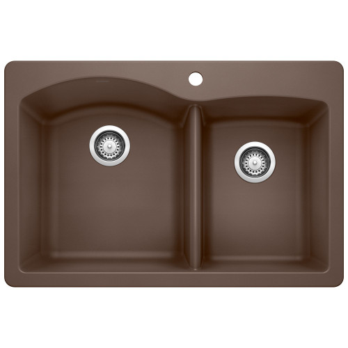 KA-440213 Diamond 1-3/4 Bowl Dual Mount Sink Kit in Café   
