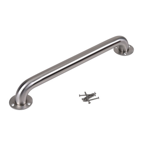 1-1/4" x 42" Stainless Steel Grab Bar w/ Exposed Flange, Satin Finish