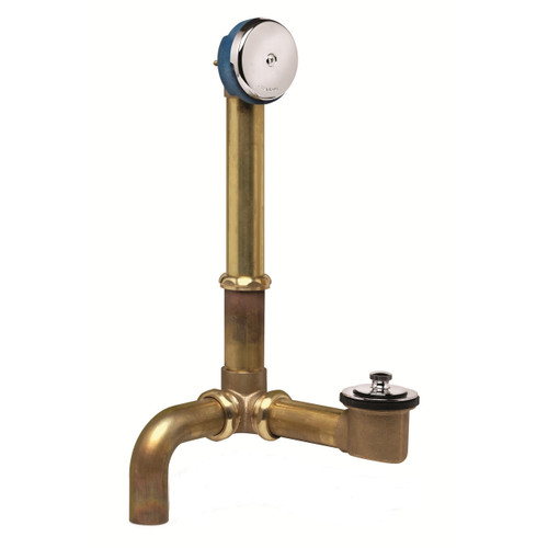 Full Kit, Brass Tubular - 17 Ga. Uni-Lift Stopper w/ Chrome Finish Side Drain