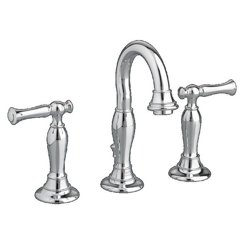 Widespread Lavatory Faucet with Metal Lever Handles and Metal Speed Connect Pop-Up Drain in Chrome