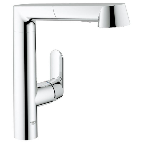 Grohe K7 Single-Handle Kitchen Faucet With Pull-Out Sprayer in Chrome ...