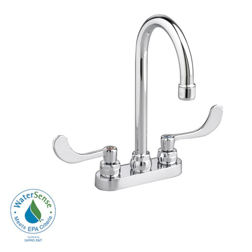 Centerset Lavatory 1.5 GPM Faucet with Wrist Blade Handles in Chrome