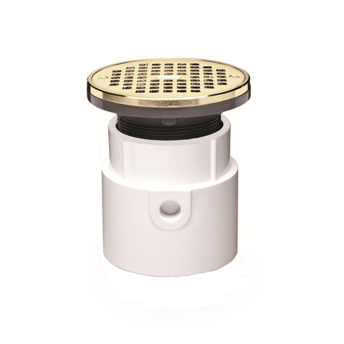 Oatey 3" or 4" PVC General Purpose Pipe Fit Drain w/ 5" Cast NI Grate & Square Top Oatey 3" or 4" PVC General Purpose Pipe Fit Drain w/ 5" Cast NI Grate & Square Top
