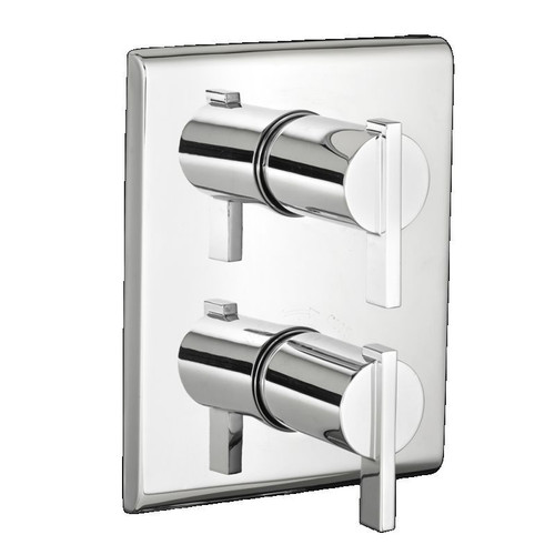 2-Handle Themostat Trim Kit with Metal Lever Handles in Chrome