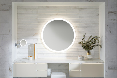 Robern YM3030RIFPD4 Vitality 30-in x 30-in x 1-3/4-in Rectangle Lighted Mirror, Cool White Robern YM3030RIFPD4 Vitality 30-in x 30-in x 1-3/4-in Rectangle Lighted Mirror, Cool White