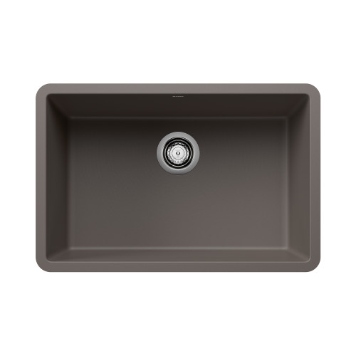 Precis 27" Single Bowl Kitchen Sink, Volcano Gray