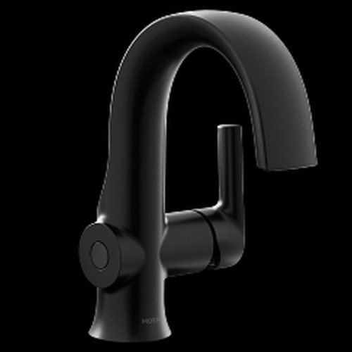 Doux S6910EWBL Matte Black One-Handle Bathroom Faucet