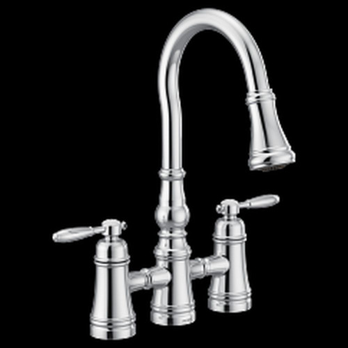 Weymouth S73204 Chrome Two-Handle Pulldown Kitchen Faucet
