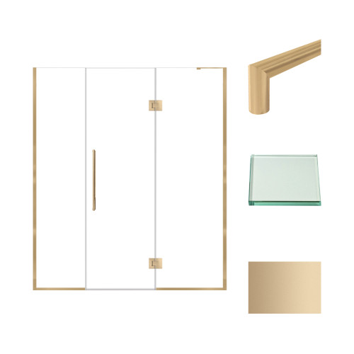 Transolid EHTF69277610C-T-CB Elizabeth 69-in W x 76-in H Hinged Shower Door in Champagne Bronze with Clear Glass Transolid EHTF69277610C-T-CB Elizabeth 69-in W x 76-in H Hinged Shower Door in Champagne Bronze with Clear Glass