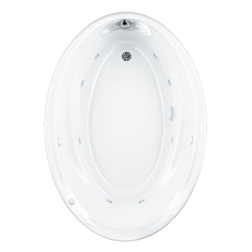 60-in x 42.25-in Drop-In Oval Acrylic Everclean Whirlpool 60-in x 42.25-in Drop-In Oval Acrylic Everclean Whirlpool