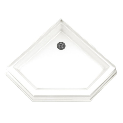 38-in Neo-Angle 38-in Acrylic Shower Base with Shower Drain and Stainless Drain Plate 38-in Neo-Angle 38-in Acrylic Shower Base with Shower Drain and Stainless Drain Plate