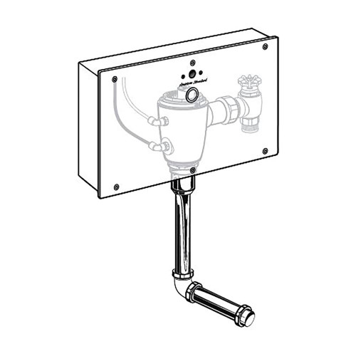 606B505.007 Selectronic Ultima Concealed Urinal Flush Valve with Wall Box, Base Model, Piston-Type, 0.5 gpf/1.9 Lpf 