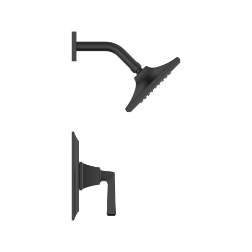 TU455507.243 Town Square S 1.75 gpm/6.8 L/min Shower Trim Kit with Water-Saving Showerhead, Double Ceramic Pressure Balance Cartridge with Lever Handle, Matte Black 