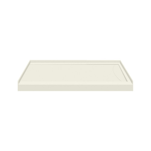 FSL4834R-02 48-in x 34-in Cast Solid Surface Low Profile Shower Base with Linear Concealed Right Hand Drain, Cameo 