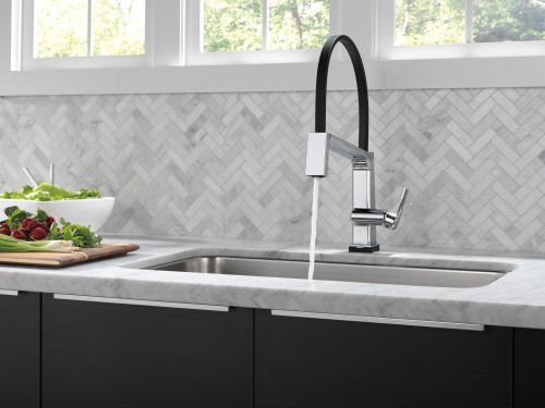 9693T-DST Pivotal Single Handle Lever Faucet in Chrome