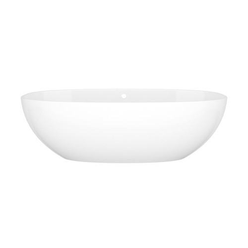 BA3NSWOF Barcelona 70-1/2-in X 34-in Freestanding Soaking Bathtub with Overflow Hole, Standard White