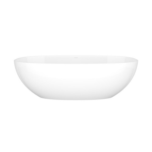 BARNSWNO Barcelona 70-1/4-in X 33-5/8-in Freestanding Soaking Bathtub with No Overflow Hole, Standard White