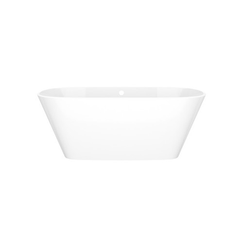 VETNSWOF Vetralla 58-3/4-in X 29-2/8-in Freestanding Soaking Bathtub with Overflow Hole, Standard White