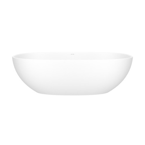 BA3MNSMNO Barcelona 70-1/2-in X 34-in Freestanding Soaking Bathtub with No Overflow Hole, Standard Matte White