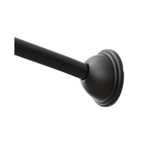 Creative Specialties CSR2160BL 54in - 72in Adjustable-Length Curved Shower Rod in Black