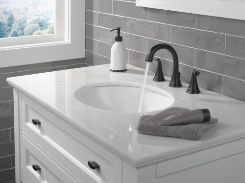 3533LF-BLMPU Kayra Two Handle Widespread Bathroom Faucet, Matte Black