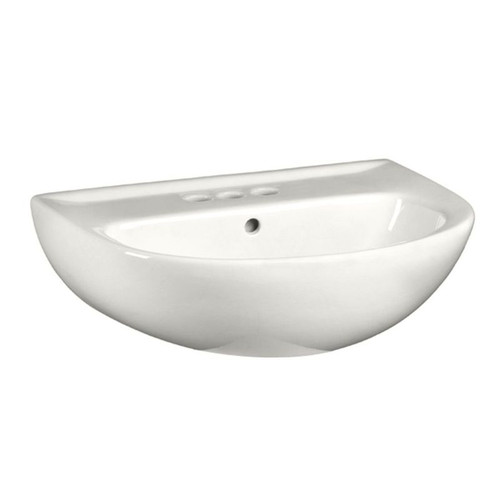 Pedestal Lavatory Top without Pedestal Leg with Three Faucet Holes (4 Centers) in White Pedestal Lavatory Top without Pedestal Leg with Three Faucet Holes (4 Centers) in White