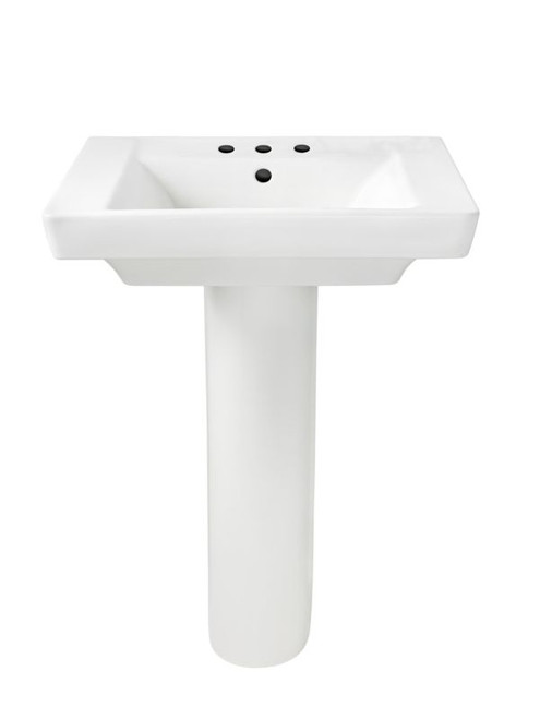 American Standard 0641.800.020 Boulevard 2-Piece Lavatory And Pedestal With 3 Faucet Holes (8 Centers) American Standard 0641.800.020 Boulevard 2-Piece Lavatory And Pedestal With 3 Faucet Holes (8 Centers)