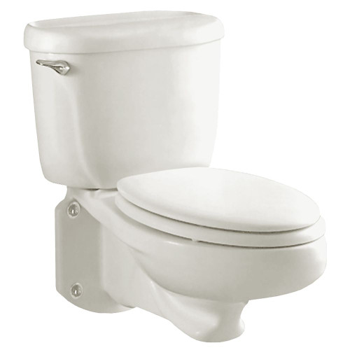 Elongated 1.6 Gpf Pressure Assisted Wall-Mounted 2-Piece Toilet, in White