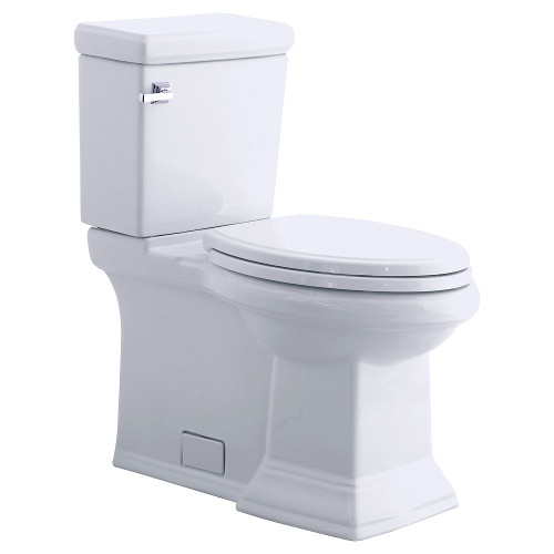 Two-Piece Right Height Elongated 2-Piece Toilet Combo with Right-Hand Trip Lever, in White