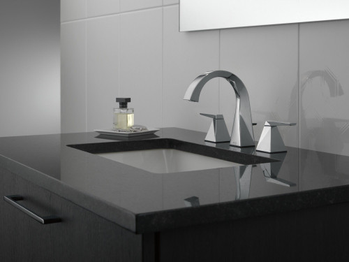 35546-PR-MPU-DST Trillian Two Handle Widespread Bathroom Faucet, Lumicoat Chrome