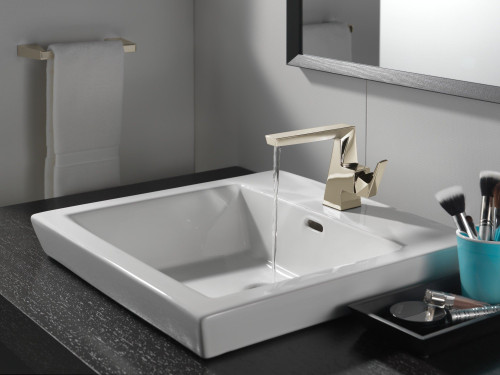 543-PN-PR-MPU-DST Trillian Single Handle Bathroom Faucet, Lumicoat Polished Nickel