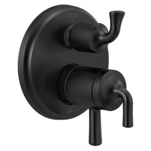 Delta T27833-BL Kayra 2-Handle Monitor 17 Series Valve Trim with 3- or 6- Setting Diverter, Matte Black Delta T27833-BL Kayra 2-Handle Monitor 17 Series Valve Trim with 3- or 6- Setting Diverter, Matte Black